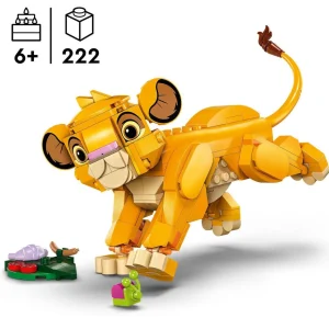 Disney Classic 43243 - Simba, le Bébé du Roi Lion, Jouet de Construction pour Enfants, Figurine à Construire, Jouet d'Activité et de Développement