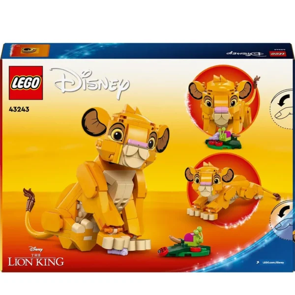 Disney Classic 43243 - Simba, le Bébé du Roi Lion, Jouet de Construction pour Enfants, Figurine à Construire, Jouet d'Activité et de Développement