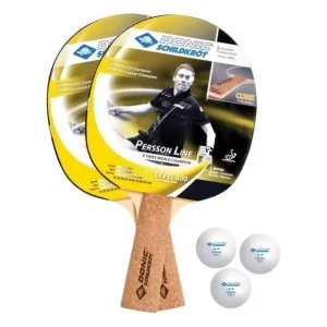 DONIC SCHILDKRÖT Set raquette de tennis de table Persson 500 - 3 Balles incluses - Housse