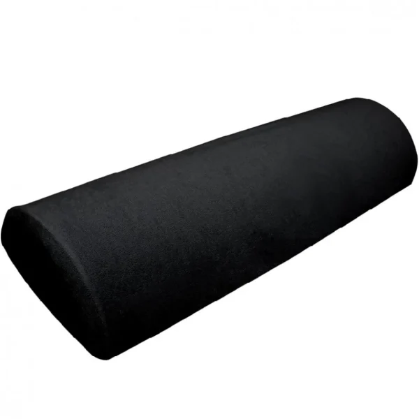 Drap housse de protection en éponge pour coussin demi-rond 66 cm x 22 cm x 12 cm de table de massage - Noir