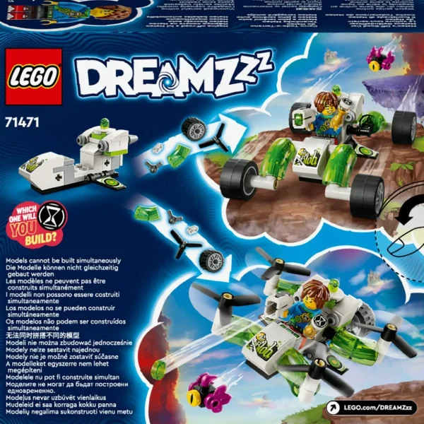 DREAMZzz 71471 La Voiture tout-terrain de Mateo, Jouet avec Figurines, Buggy et Quadcopter Convertibles