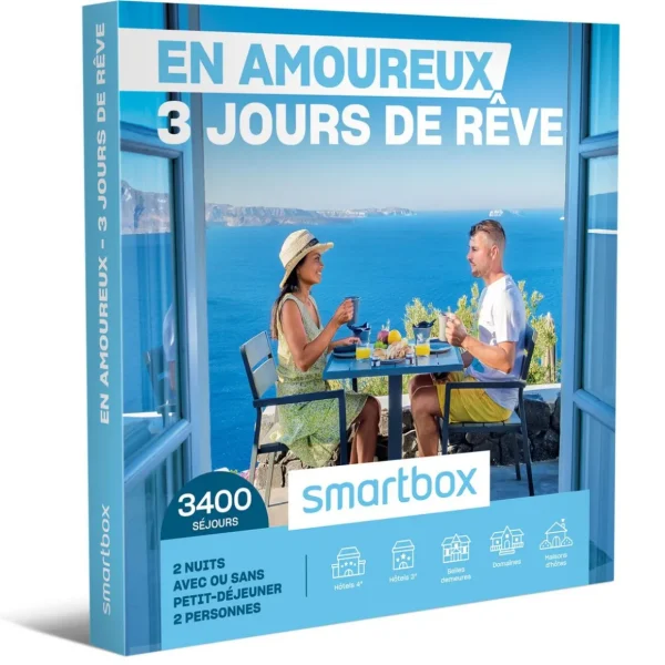 En amoureux - 3 jours de rêve - Coffret Cadeau Séjour