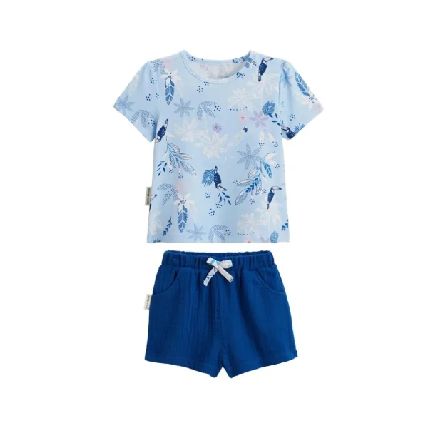 Ensemble bébé t-shirt et short en gaze de coton Bella Chica