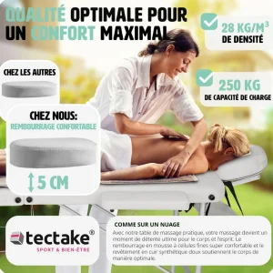 Ensemble de table de massage Freddi avec rouleaux de massage