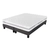 Ensemble matelas ressorts TEMPO GREY+ sommier déco gris 180x200 cm