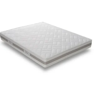 Ensemble matelas ressorts TEMPO GREY+ sommier déco gris 180x200 cm