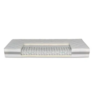 Ensemble matelas ressorts TEMPO GREY+ sommier déco gris 180x200 cm
