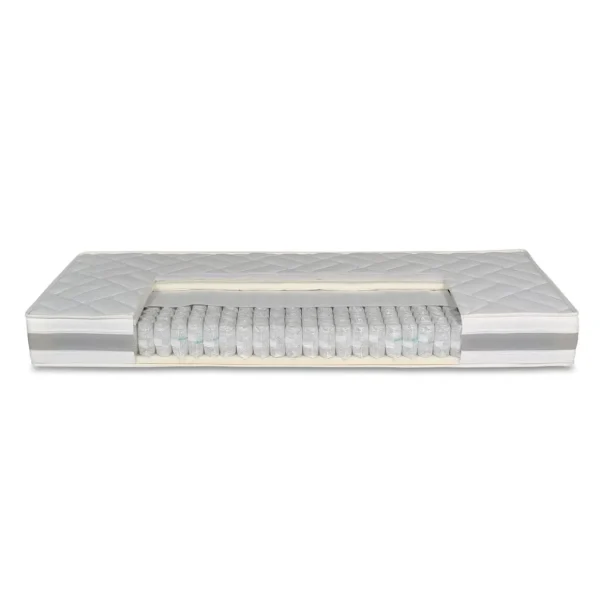 Ensemble matelas ressorts TEMPO GREY+ sommier déco gris 180x200 cm