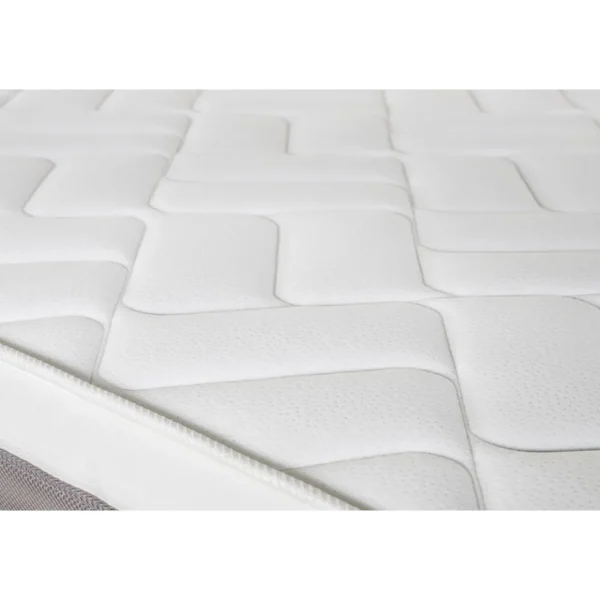 Ensemble matelas ressorts TEMPO GREY+ sommier déco gris 180x200 cm