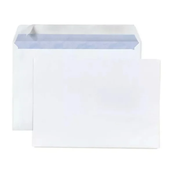 25 enveloppes blanches en papier - 16,2 x 22,9 cm