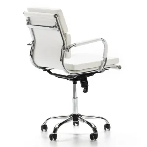 Fauteuil de Bureau Fenix inclinable Blanc, Cuir synthétique