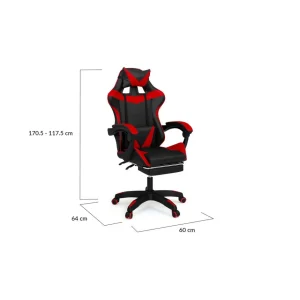 Fauteuil de bureau gamer pivotant ajustable en hauteur GEEK