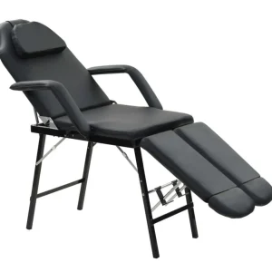 Fauteuil de massage pour traitement facial Simili-cuir Noir