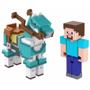 Figurine Steve et son cheval en diamant Minecraft