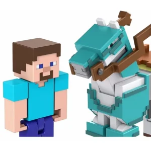 Figurine Steve et son cheval en diamant Minecraft