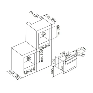 Four intégrable 59l 60cm catalyse inox - GFMC330IX