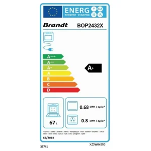 Four intégrable multifonction 67l 60cm pyrolyse inox - BOP2432X