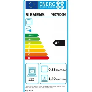 Four intégrable multifonction 112l 90cm a+ pyrolyse inox - vb578d0s0