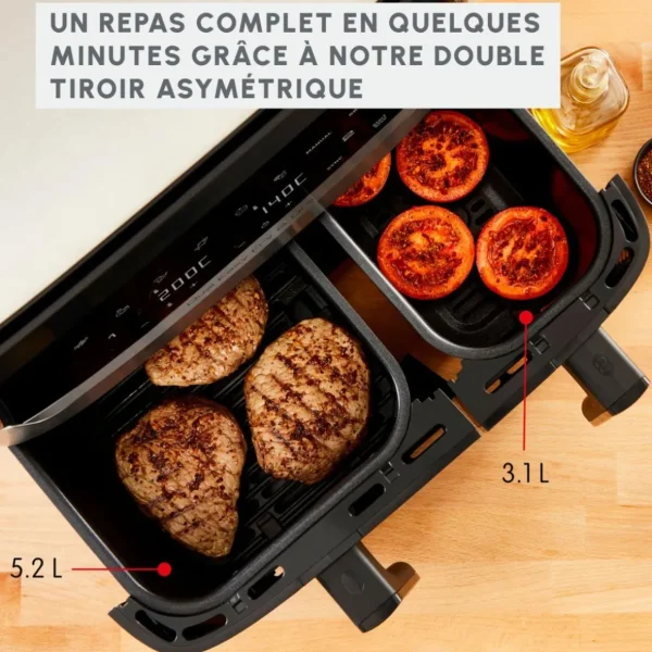 Friteuse sans huile Easy Fry and Grill Dual Inox EZ905D20