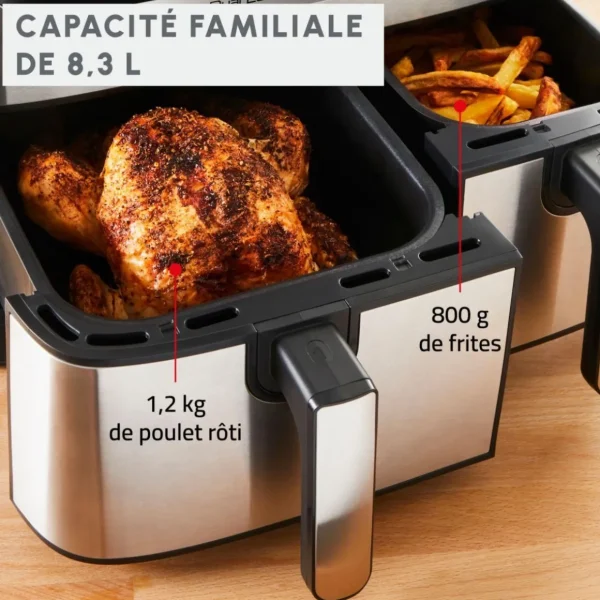 Friteuse sans huile Easy Fry and Grill Dual Inox EZ905D20