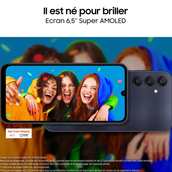 Galaxy A25 5G 128 Go - Bleu