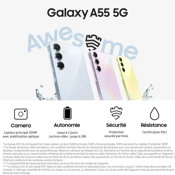 Galaxy A55 5G 128Go - Lilas