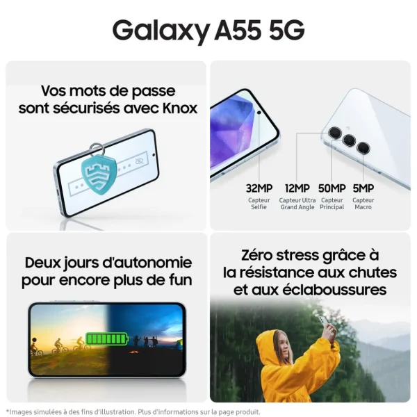 Galaxy A55 5G 128Go - Lilas