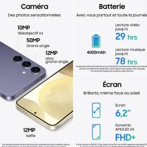 Galaxy S24 5G Smartphone avec Galaxy AI 128Go - Noir