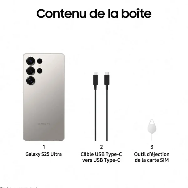 Galaxy S25 Ultra 8GO / 512Go - Gris Titane