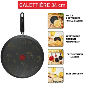 Galetière 34cm tous feux sauf induction COLLECTORS ROUGE