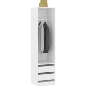 Garde-robe avec tiroirs Blanc 50x50x200 cm Bois d'ingenierie