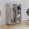 Garde-robe Gris beton 80x40x110 cm Bois d'ingenierie