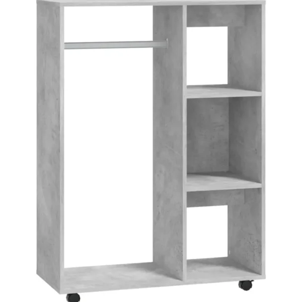 Garde-robe Gris beton 80x40x110 cm Bois d'ingenierie