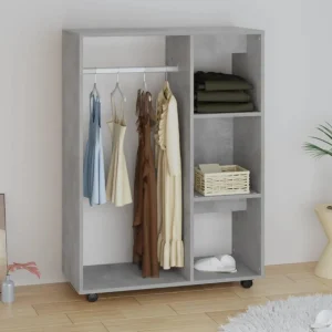 Garde-robe Gris beton 80x40x110 cm Bois d'ingenierie