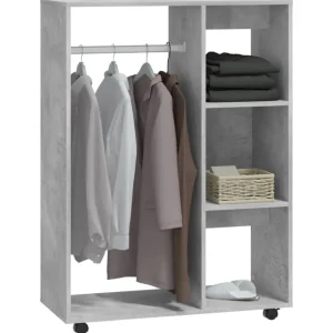 Garde-robe Gris beton 80x40x110 cm Bois d'ingenierie