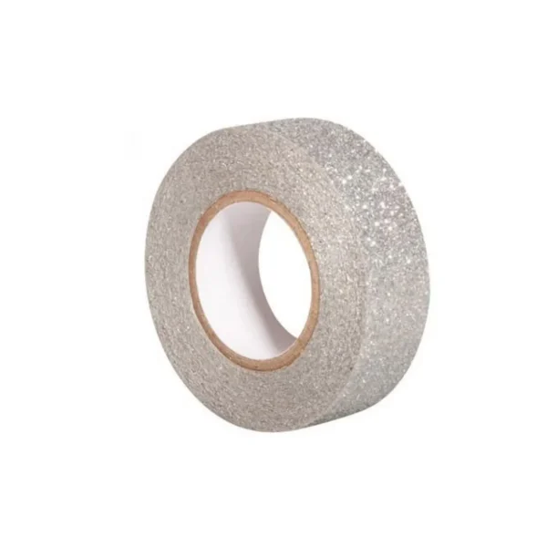 Glitter tape 5 m x 1,5 cm - argenté