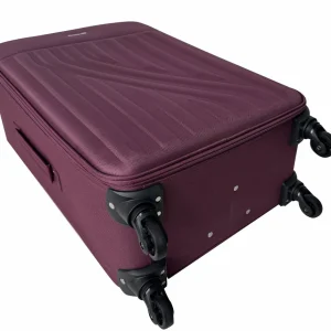 Grande Valise souple 70 cm 4 roues RAIL - rouge bordeaux