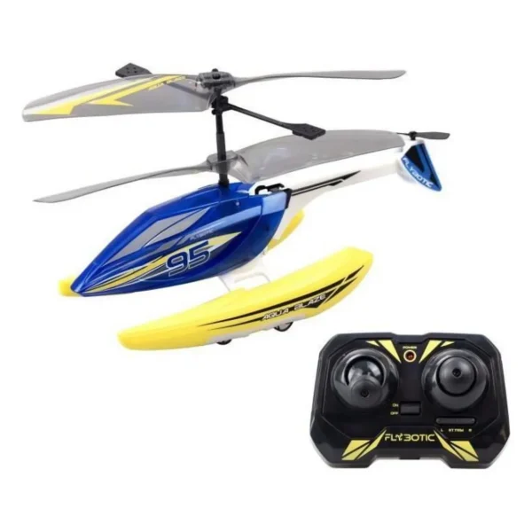 Hélicoptere Télécommandé - FLYBOTIC - Helico Aqua Blaze - 19 -5 cm - jaune et noir - des 8 ans
