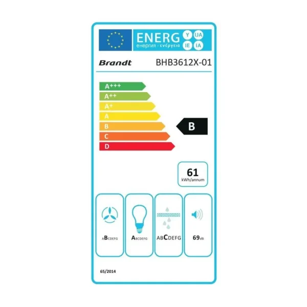 Hotte décorative murale BHB3612X