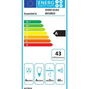 Hotte décorative murale inclinée EHDD 614ni