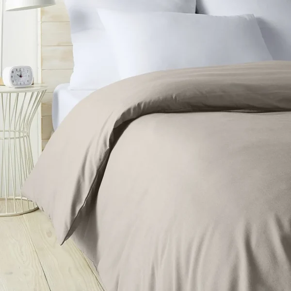 Housse de couette unie en percale de coton 70 fils - collection permanente