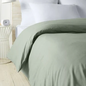 Housse de couette unie en percale de coton