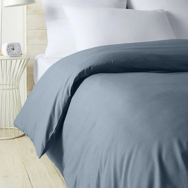 Housse de couette unie en percale de coton 70 fils - collection permanente