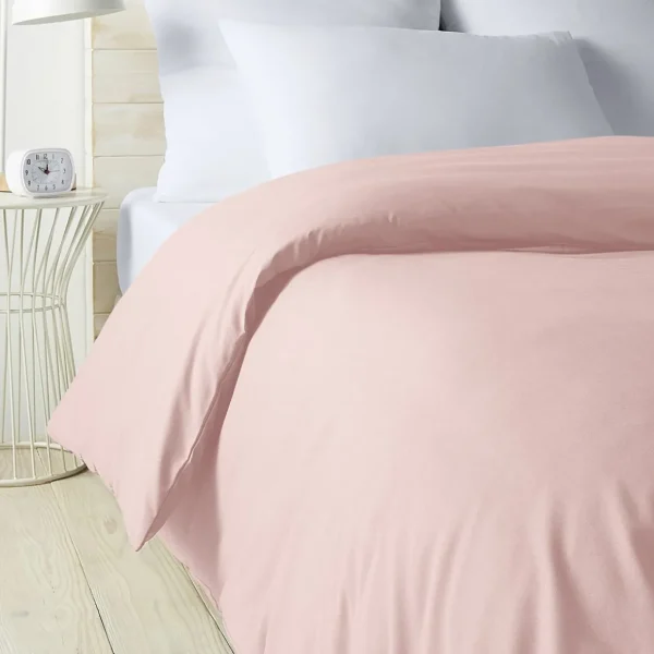 Housse de couette unie en percale de coton 70 fils - collection permanente