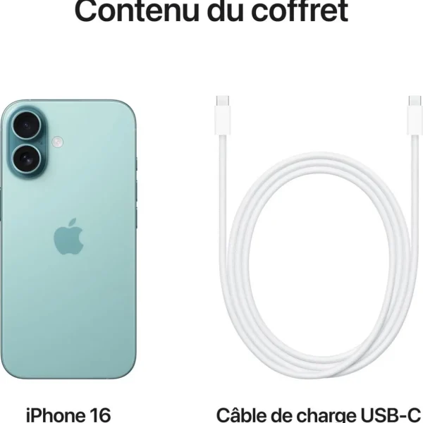 iPhone 16 256Go - Vert Sarcelle