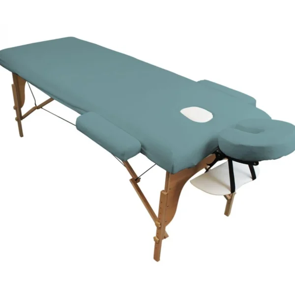 Kit complet de housses pour table de massage - Éponge - Bleu pastel