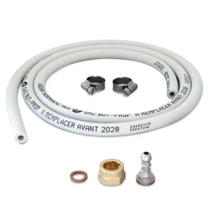 Kit connexion gaz tuyau + adaptateur tétine + raccords pour réchauds et barbecues à gaz