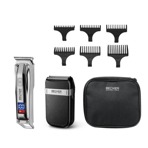 Kit tondeuse er rasoir sans fil SHAVES LAB - Chrome