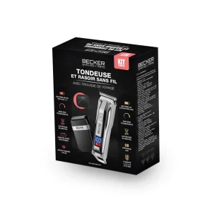 Kit tondeuse er rasoir sans fil SHAVES LAB - Chrome