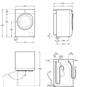 Lave linge séchant hublot EW7IW4285BW